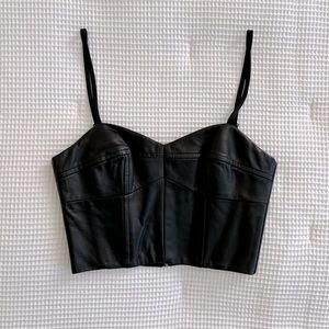 BCBGMAXAZRIA Leather Corset